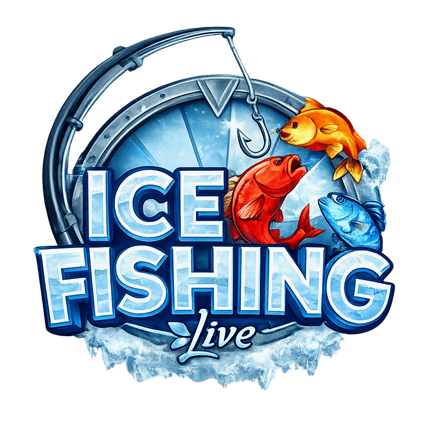 Ice Fishing talviteemainen kolikkopeli jäällä kalastus peliruutu